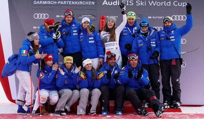 Sci A Garmisch ancora Sofia Goggia, delusione Brignone