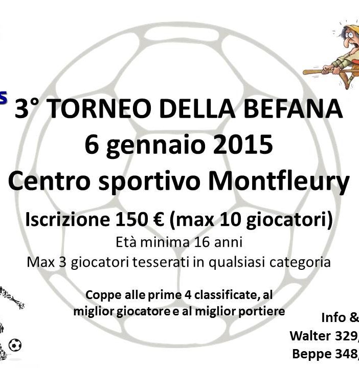 CALCIO A 5: Torneo della Befana al Montfleury