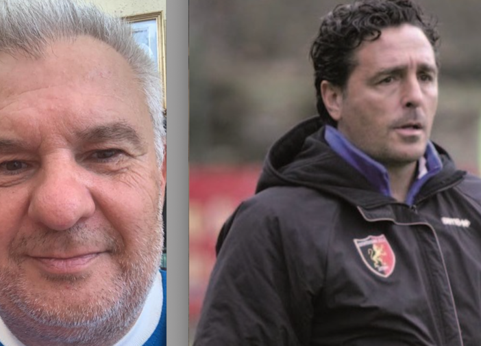 Mauro Poletti con Fermanelli, allenatore della prima squadra