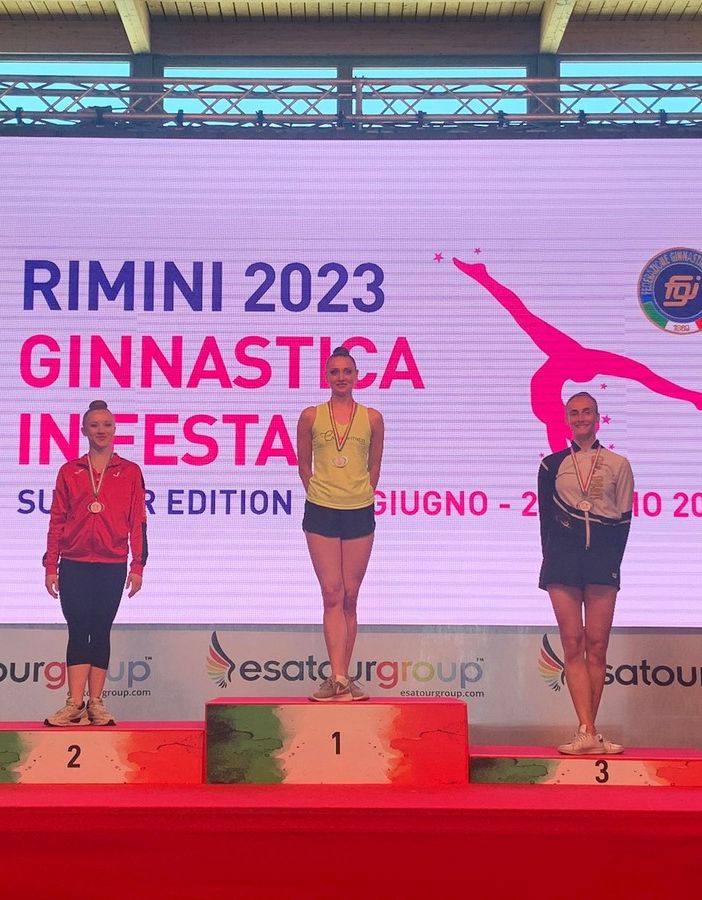 Ritmica: a Rimini doppio bronzo per Beatrice Cuaz