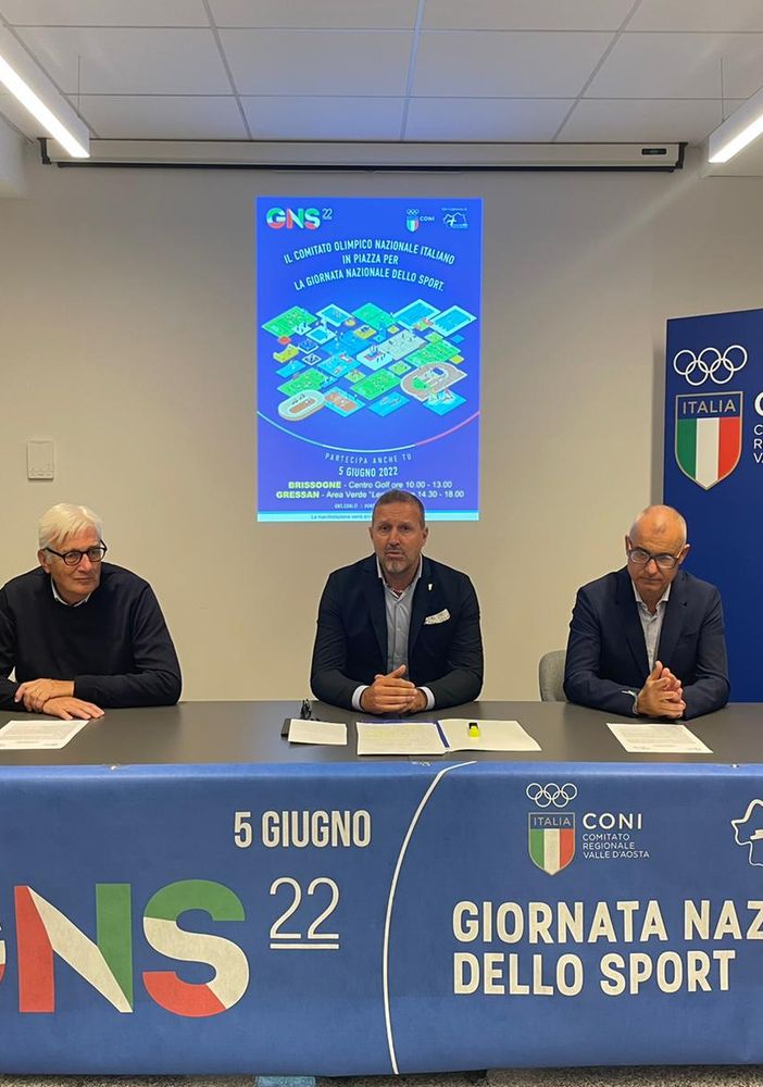 Al centro Jean Dondeyna, presidente Coni VdA