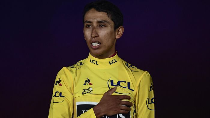 Il vincitore dell'edizione 2019 del Tour, Egan Bernal