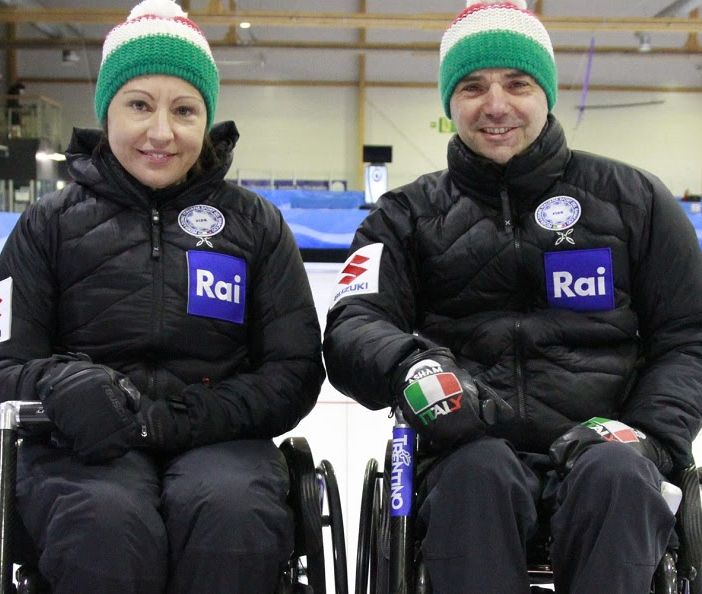 Gli azzurri Orietta Bertò e Paolo Ioriatti sul ghiaccio di Lohja. Credit: WCF