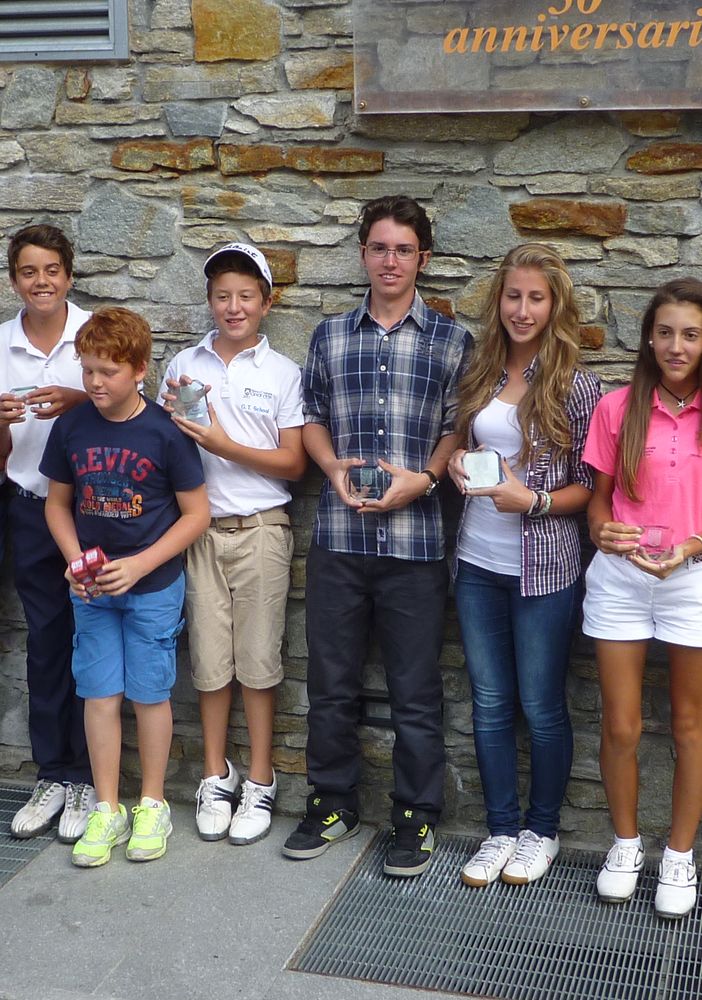 I giovani premiati sui green di Cervinia