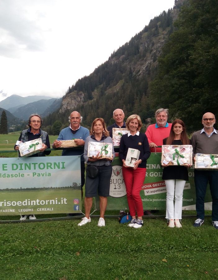 Coppa Riso&amp;Dintorni, da sn dietro il tabellone Vecchio Carlo, Deledda Gian Franco, Cena Pierfranco, Andrea Scarienzi; davanti al tabellone Barda Liliane, Lorenzini Annalisa, Maggio Giulia e Maggio Francesco