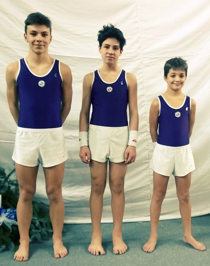 Gli atleti dellaGym Ivan Lo Re, Federico Cavallo e Federico Zaccuri