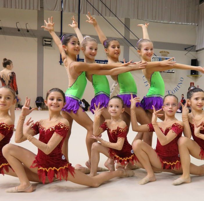 Le piccole atlete della serie C di Ritmica della Gym