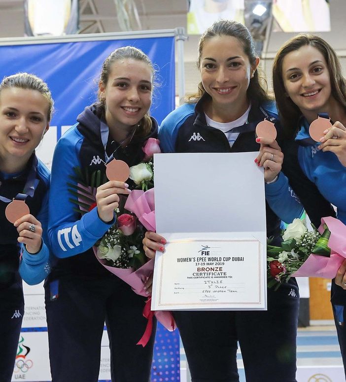 CDM spada femminile: Isola e Clerici terze nella prova a squadre a Dubai