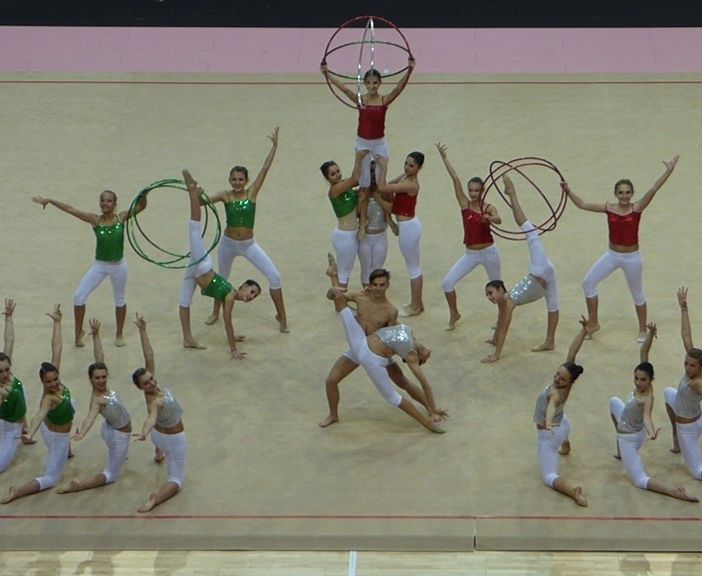 Un monento della esibiziione della Gym a Verona