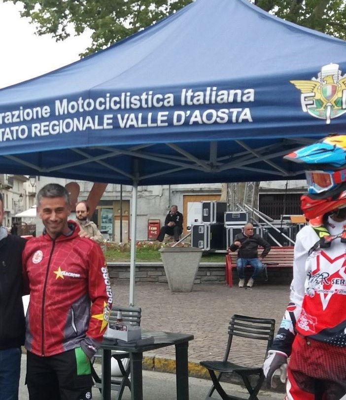 Il delegato valdostano FMI Davide Lombardi ed Ugo Cosentino (Starcross Verrès)