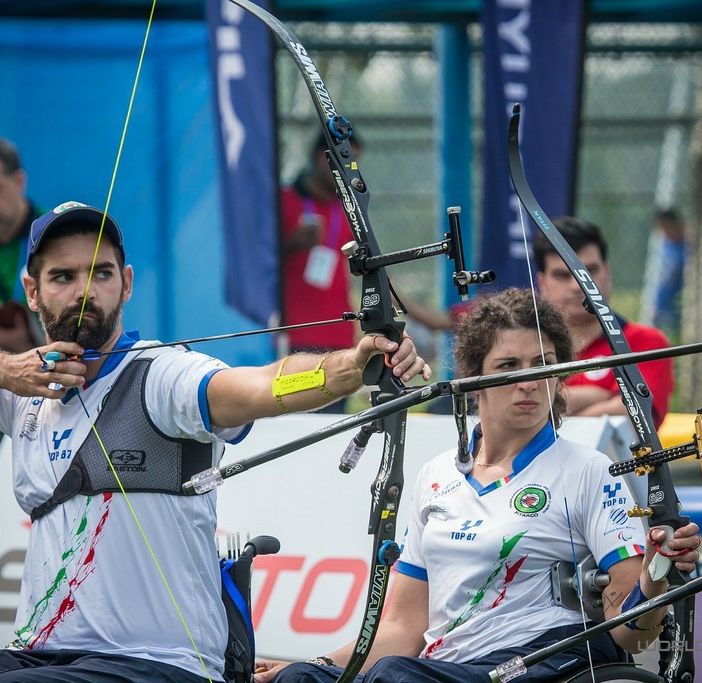 Stefano Travisani ed Elisabetta Mijno vincitori del titolo iridato mixed team ricurvo nel 2017