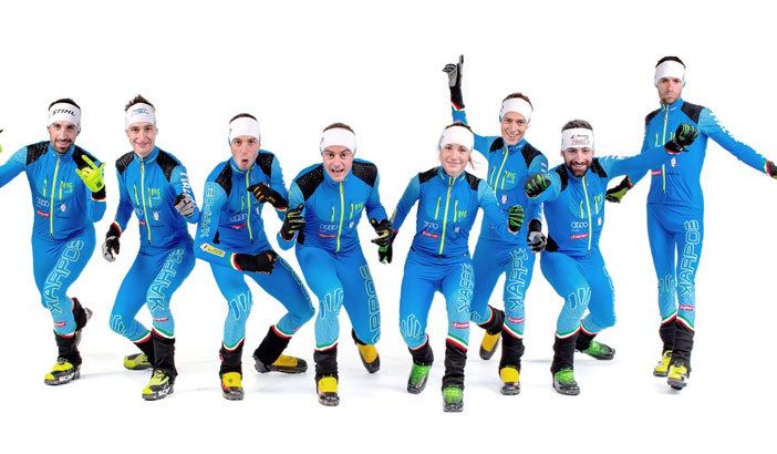 Sci alpinismo: Nadir Maguet al Passo dello Stelvio con le squadre nazionali di sci alpinismo