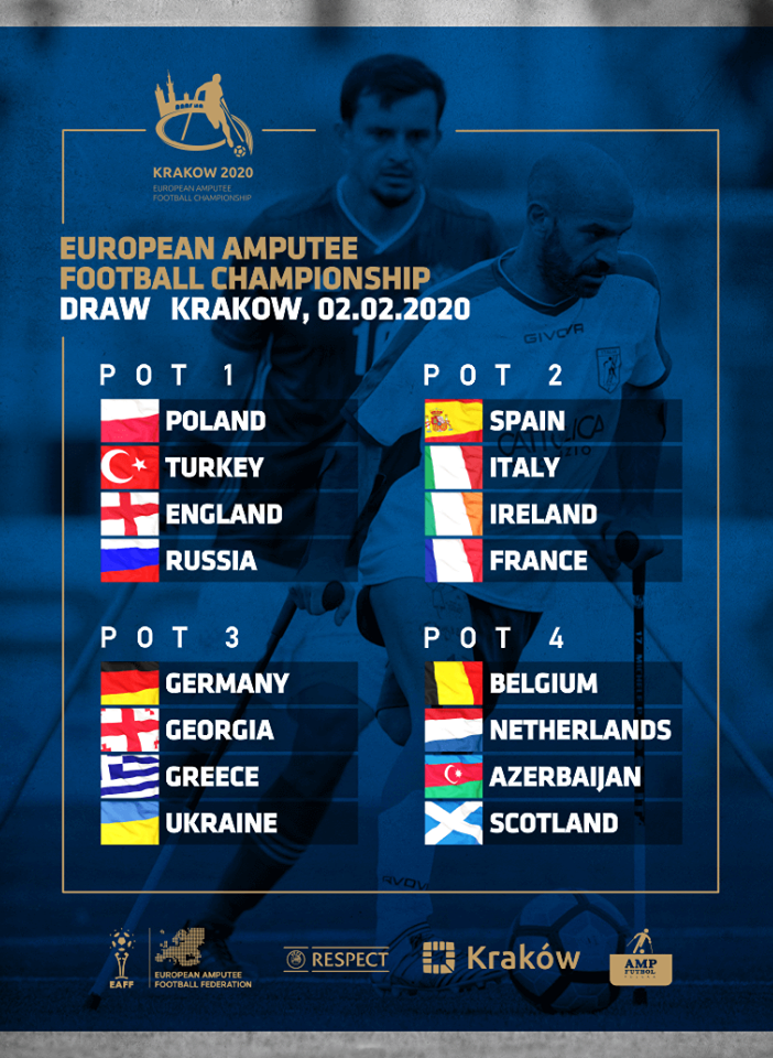 Calcio amputati: al Congresso EAFF di Cracovia il sorteggio degli Europei