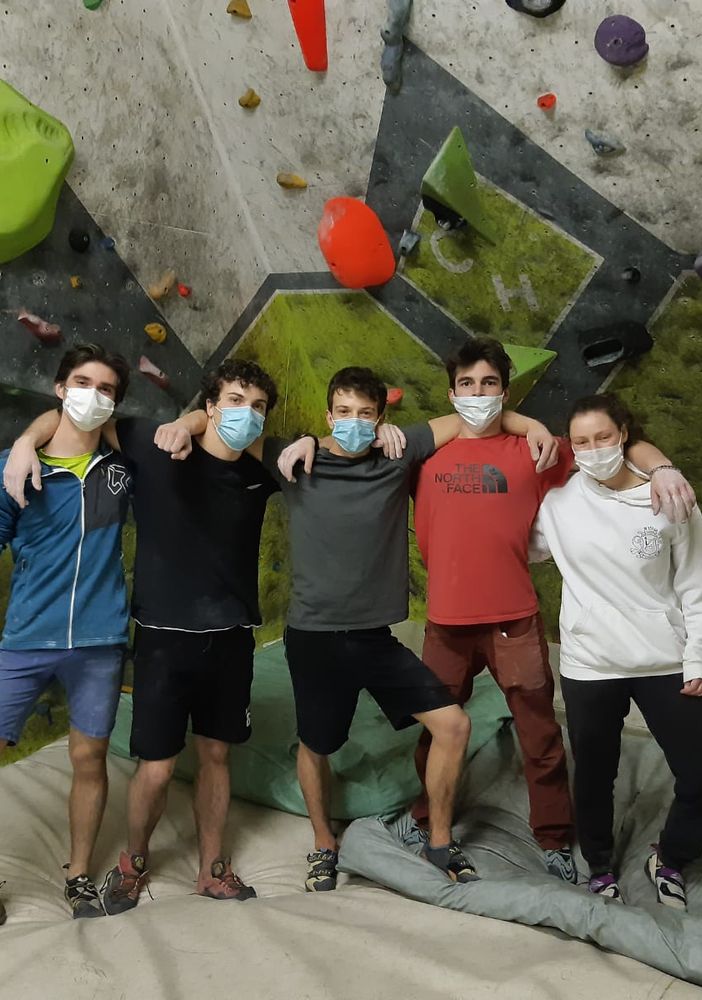 Da sn: Nicolas Charbonnier, Morgan Marchioro, Ivan Vuillermoz, Nicolo Mosele, Silvia Cazzanelli