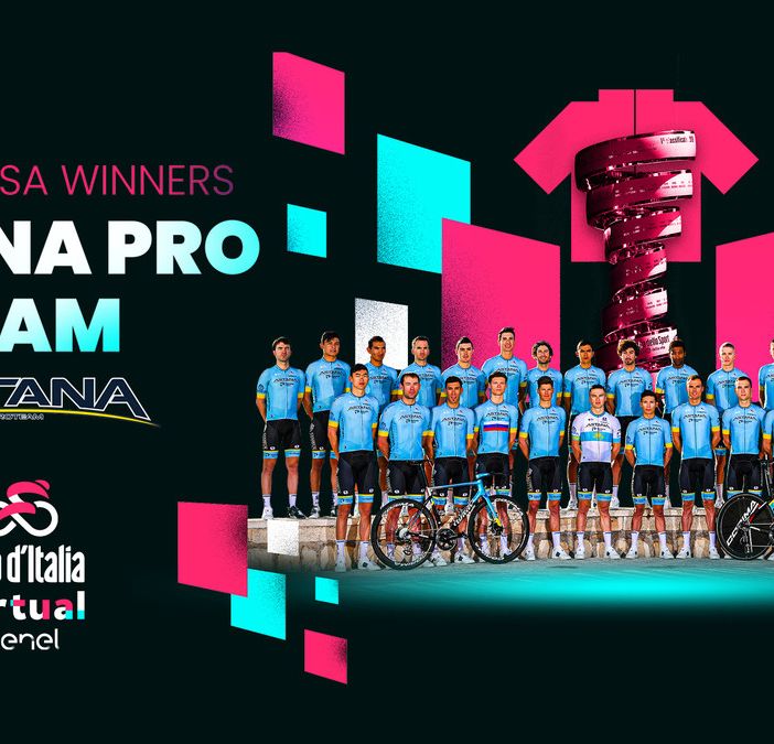 L'Astana Pro Team può celebrare la Maglia Rosa finale, dopo aver guidato la classifica generale del Giro d'Italia Virtual sin dalla prima tappa