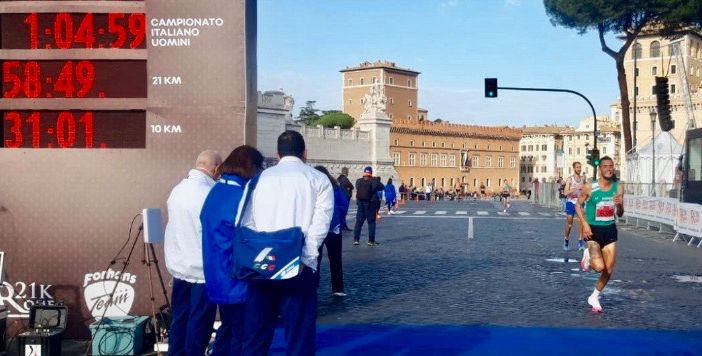 Omar all'arrivo della Mezza
