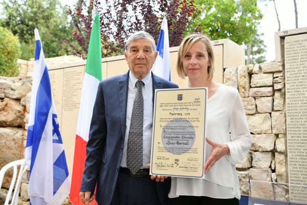 Avner Shalev e Gioia Bartali