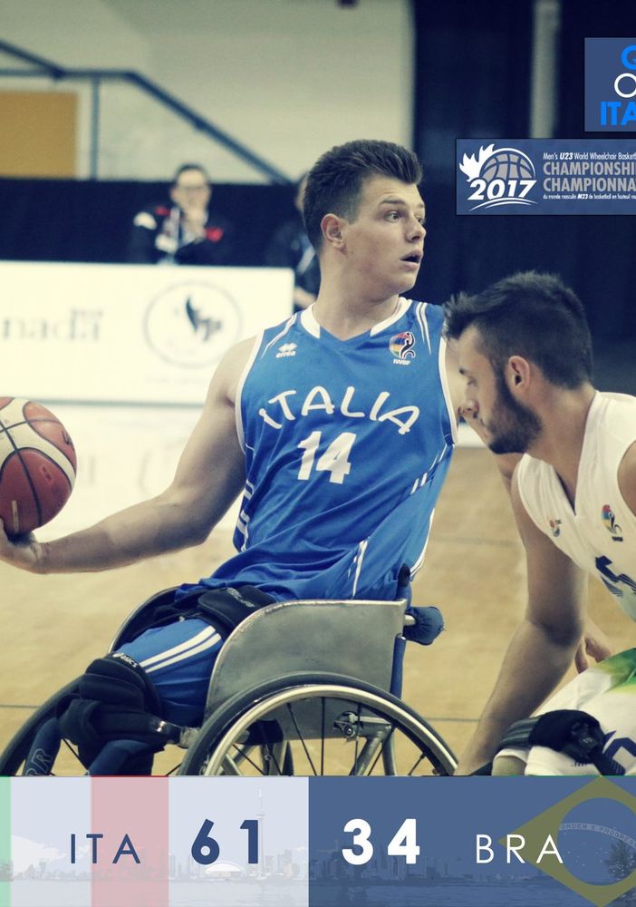 Pallacanestro integrato: Al secondo match mondiale, a Toronto, vittoria contro il Brasile per gli azzurrini U23