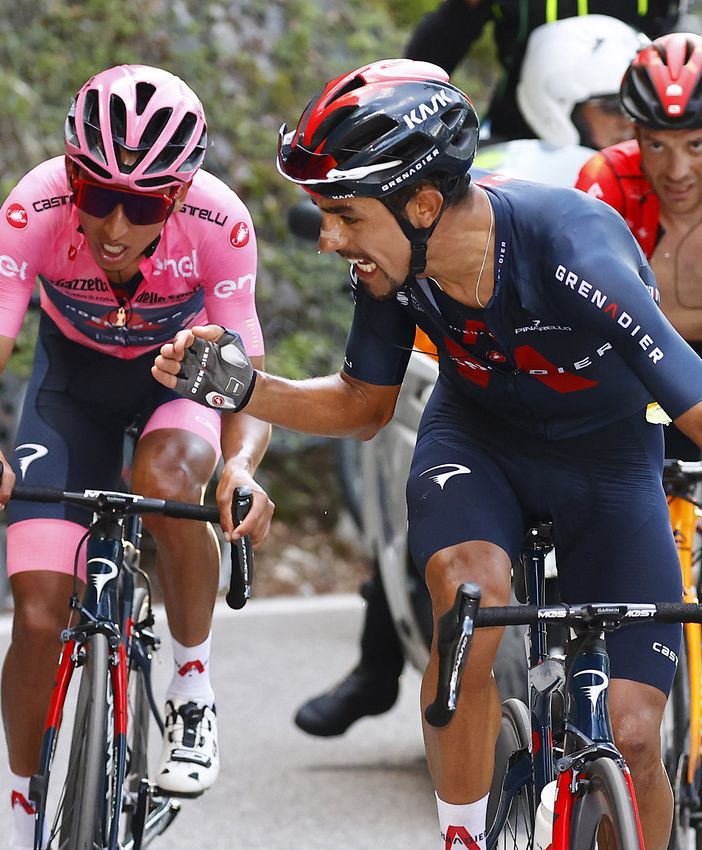GIRO D'ITALIA: Bernal non molla la Rosa. Martin in solitaria, Yates guadagna terreno