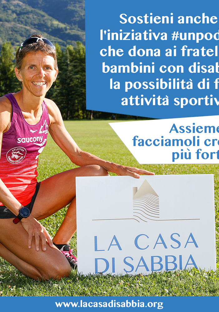 Podismo: Catherine Bertone corre per  'La casa di sabbia'