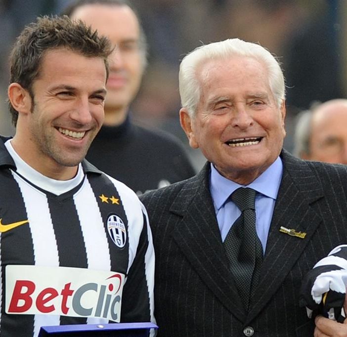 Giampiero Boniperti con Del Piero con Alessandro Del Piero