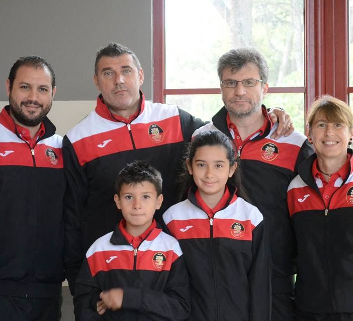 Da sinistra: Filippo Filippella, Antonio Panizzari, Giovanni Navarra, Hélene Boniface, davanti Sean Filippella e Julia Filippella