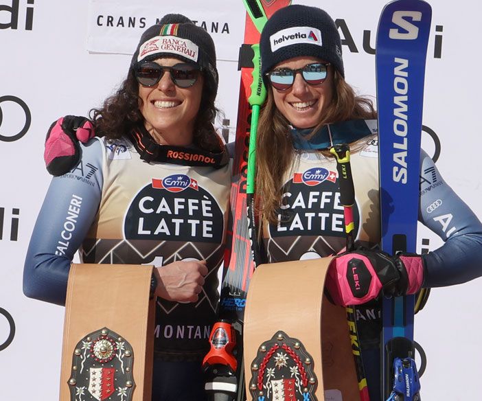 BRIGNONE E BASSINO, COPPIA DA PODIO! Federica seconda e Marta terza nel superG di Crans Montana