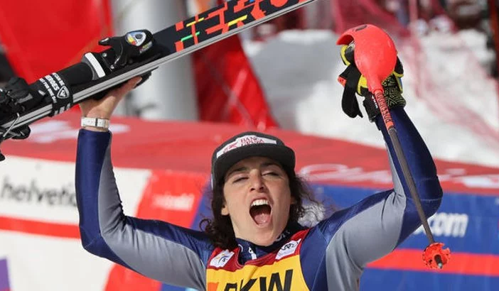 Federica Brignone esulta