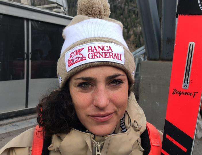Federica Brignone dopo l'allenamento a Courmayeur (foto di Fabio Marongiu)