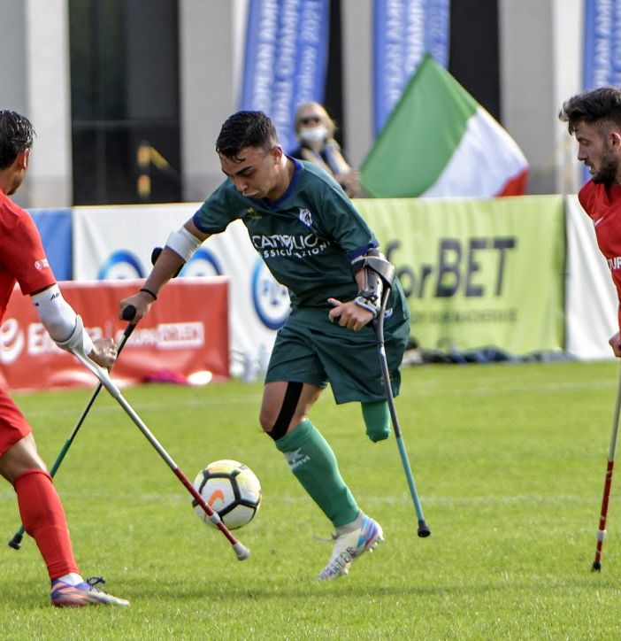 Calcio: La Nazionale Italiana amputati in allenamento al Tre Fontane di Roma