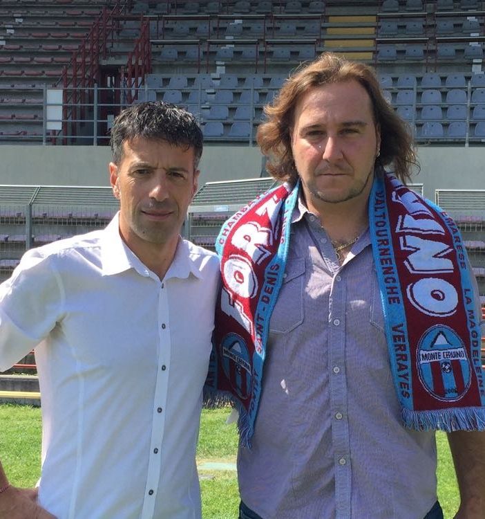 Luca Bertuletti con il mister Marco Antognoli