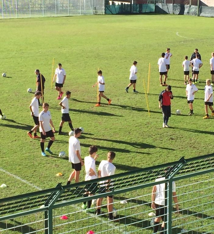 calciatori valdostani durante un allenamento Iss