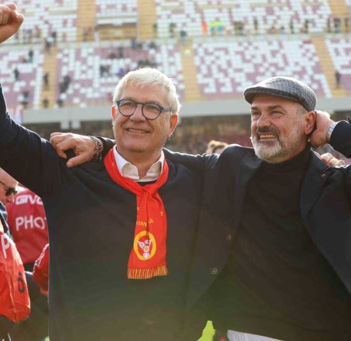 Floriano Noto (sn) e Vincenzo Vivarini (foto catanzaro calcio)