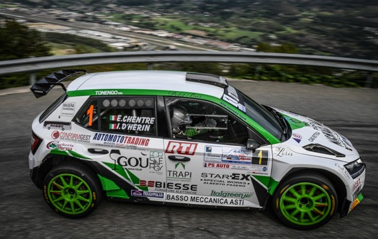 Nella foto (Foto Rolling Fast) Elwis Chentre - Igor D'Herin - Vincitori del Rally Valle D'Aosta