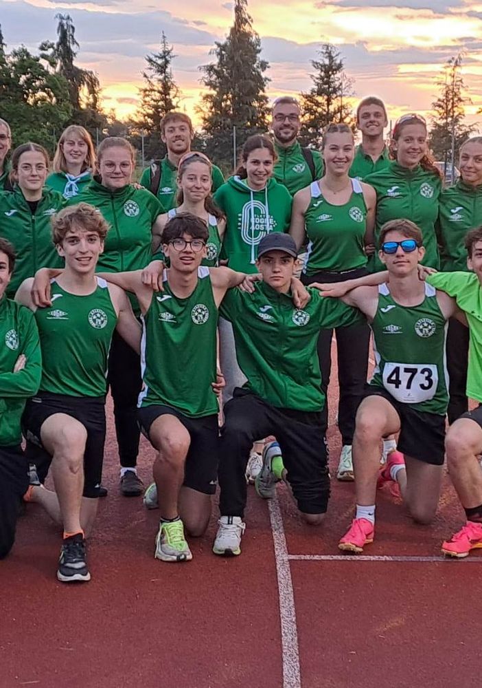 La squadra Assoluta dell'Atletica Cogne a Mondovì