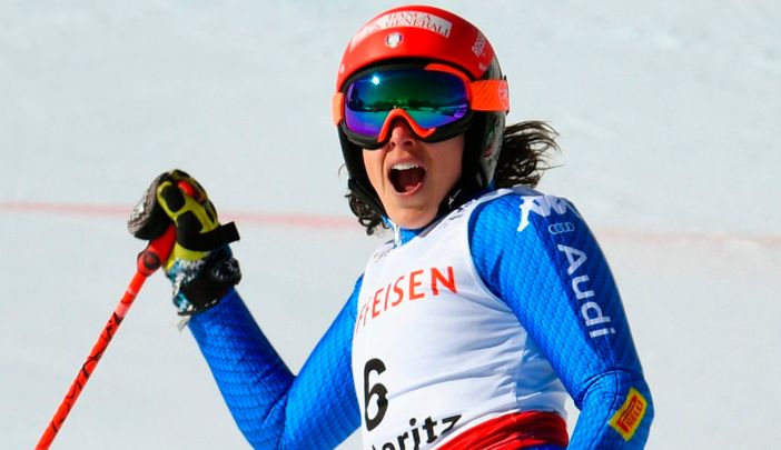 Sci alpino: Federica Brignone al cancelletto di Crans Montana (SUI)