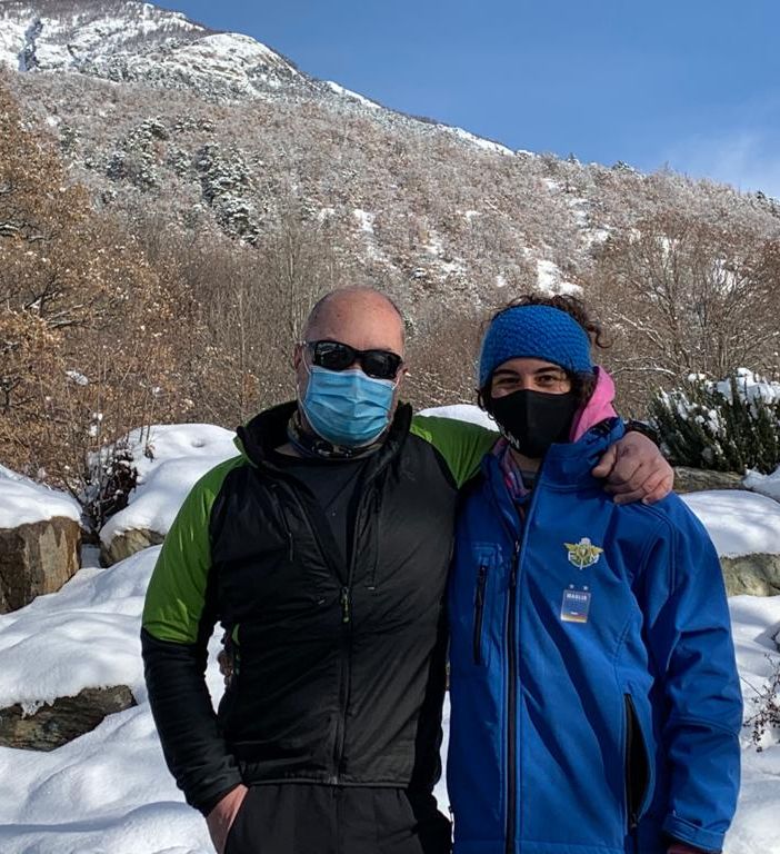 Martina Gallieni e Francesco Fognier al termine di una sessione di allenamento