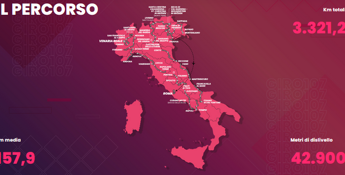 Giro d'Italia 2024: &quot;Grande partenza&quot; da Venaria Reale