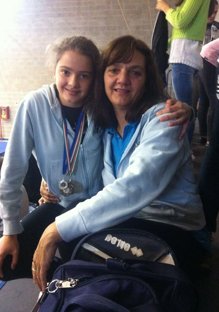 Héléne Dotti con la sua mamma-istruttrice Gabriella Boaretto