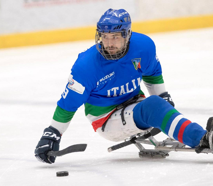 Para ice hockey. Sandro Kalegaris, il bomber azzurro che gioca duro e pesca tonni da record in mare aperto