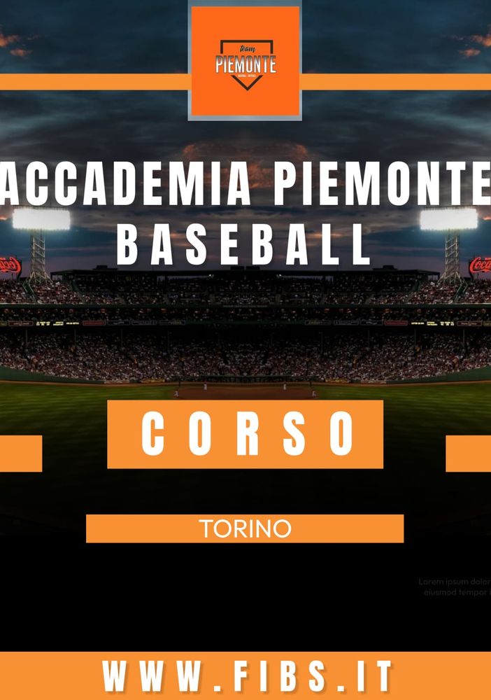 Baseball: Il 24 ottobre parte il corso 2024-2025 dell'Accademia Piemonte