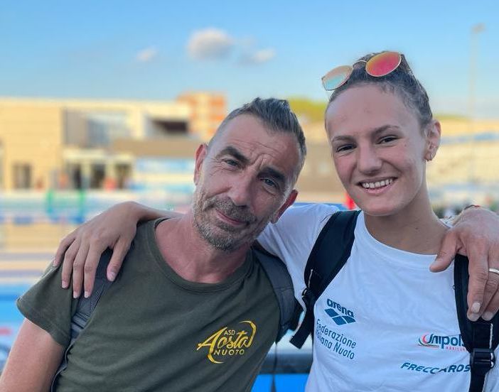 Nella foto Nicole con il tecnico Edoardo Giovannetti.