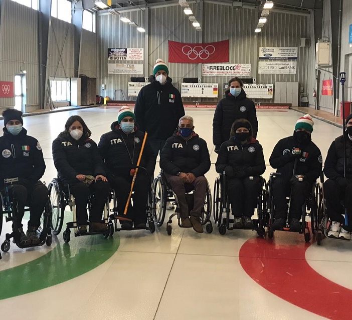 La Nazionale al raduno di Pinerolo wheelchair curling