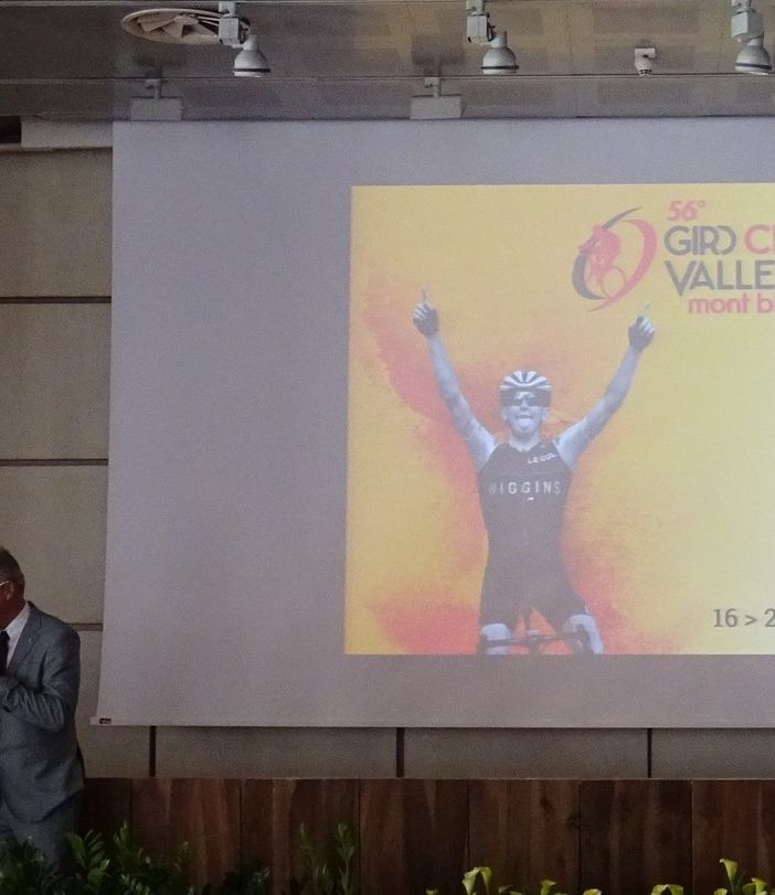 Riccardo Moret alla presentazione del Giro della Valle d'Aosta 2019