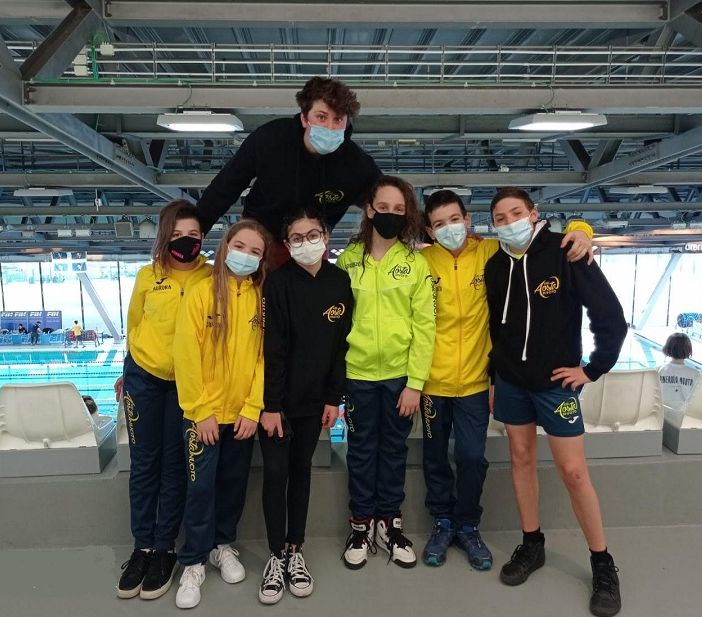 Nella foto Coach Iannaccone, partendo da Furfaro Aurora, Désandré Corinne, Coletta Angelica, Miserocchi Lorenzo, Espositi Matteo e Navaretta Tommaso.
