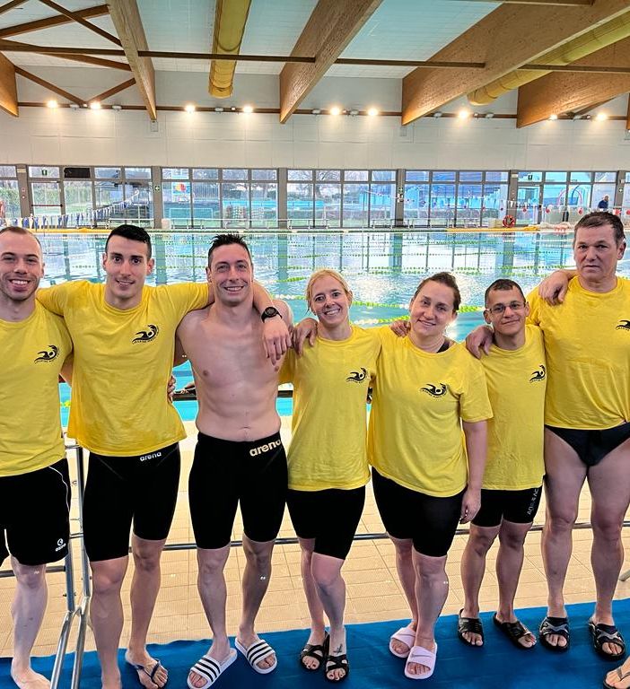 Da sn: Nicola Repetto, Gabriele Mirci, Mattia Castiglioni, Marie Claire Deanoz, Barbara Faccenda, Alessandro Faccenda, Daniele Liberati, Roberto Coletta