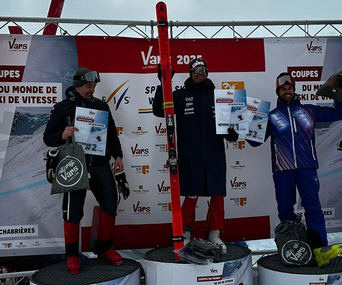 Simone Origone sul podio