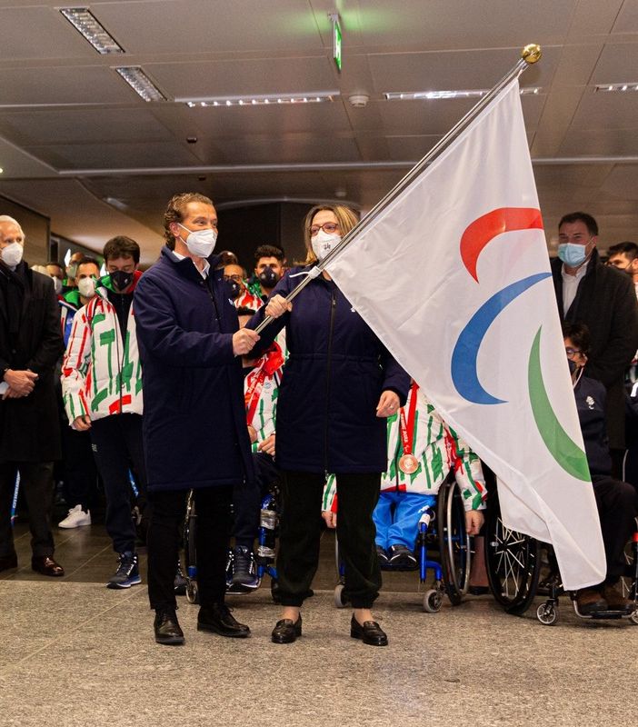 La bandiera paralimpica  arriva in Italia