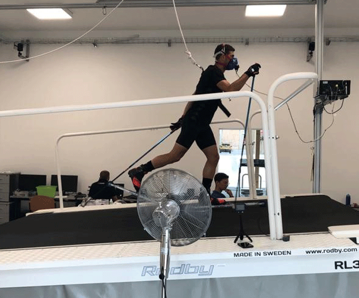 Pellegrino durante il test
