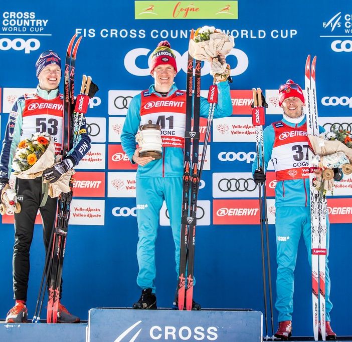 Il podio della 15 km